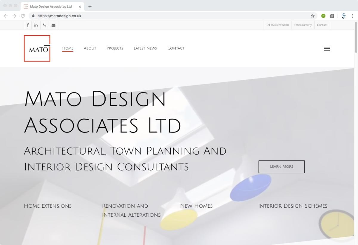Launch of Mato Design Associates Website June 2019